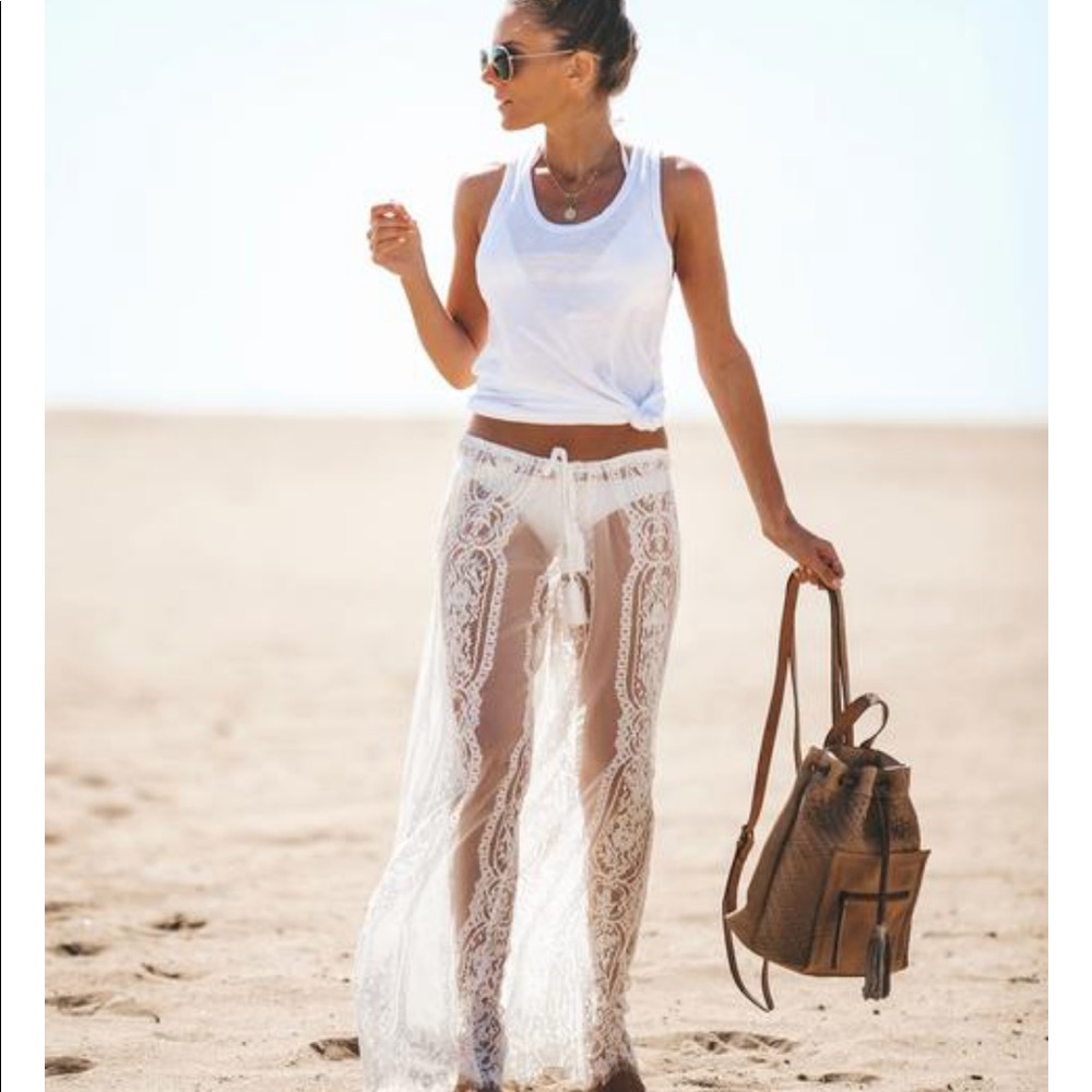 FREJA Boho Lace Beach Pants - Picture 2 of 8